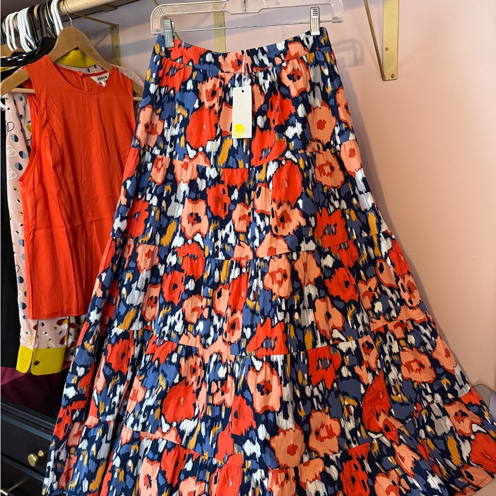 Boden Vibrant Floral Maxi Skirt